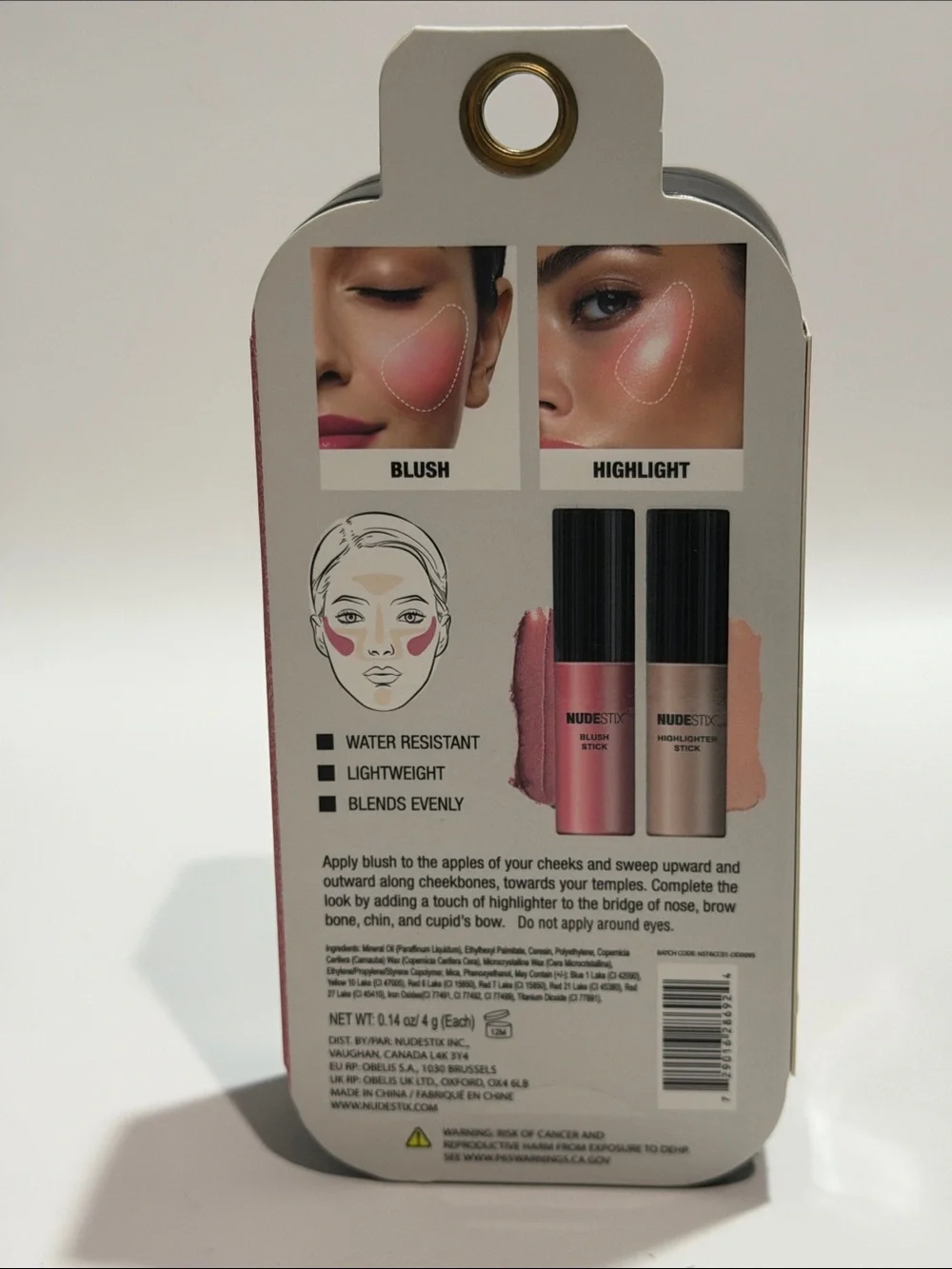 NUDESTIX BLUSH+HIGHLIGHTER DUO FULL SIZE NATURAL TONES NEW IN SEALED TIN!